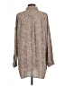 Mazik 100% Polyester Animal Print Brown Long Sleeve Blouse Size L - photo 2