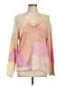 Nic + Zoe 100% Cotton Tie-dye Pink Pullover Sweater Size L - photo 1