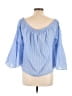 iris 100% Cotton Blue 3/4 Sleeve Blouse Size M (estimated) - photo 2