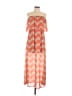 Buddy Love Chevron-herringbone Orange Casual Dress Size M - photo 1