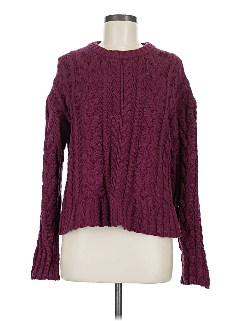 Pre-owned Jcrew Pullover Sweater In Burgundy