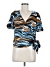 Unbranded 100% Polyester Blue Short Sleeve Blouse Size M - photo 1