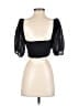 Reformation 100% Viscose Black 3/4 Sleeve Blouse Size 2 - photo 2