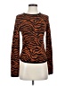 Guess Animal Print Orange Pullover Sweater Size S - photo 1
