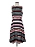 Elle Stripes Gray Casual Dress Size S - photo 1