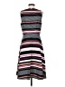 Elle Stripes Gray Casual Dress Size S - photo 2