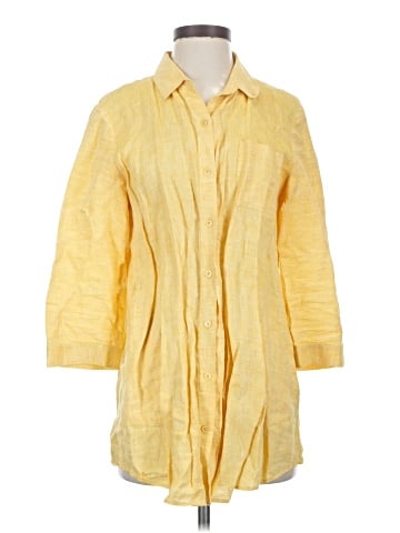 Lafayette 148 New York 3/4 Sleeve Button-Down Shirt (view 1)