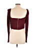 Self-Portrait Burgundy Long Sleeve Top Size 12 - photo 2