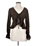 Shein 100% Polyester Brown Long Sleeve Blouse Size S - photo 1