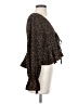 Shein 100% Polyester Brown Long Sleeve Blouse Size S - photo 4