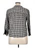 Zara Houndstooth Gray 3/4 Sleeve Button-Down Shirt Size XL - photo 2