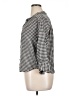 Zara Houndstooth Gray 3/4 Sleeve Button-Down Shirt Size XL - photo 5