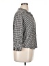 Zara Houndstooth Gray 3/4 Sleeve Button-Down Shirt Size XL - photo 4