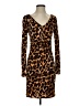 Jennifer Lopez Animal Print Brown Casual Dress Size XS - photo 1