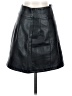 Topshop Solid Black Faux Leather Skirt Size 4 - photo 1