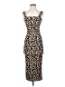 Shein Animal Print Brown Cocktail Dress Size 2 - photo 1