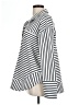 A.P.N.Y. 100% Cotton Stripes Black Silver Long Sleeve Blouse Size L - photo 5