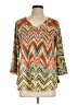 New Directions Orange 3/4 Sleeve Blouse Size L - photo 1