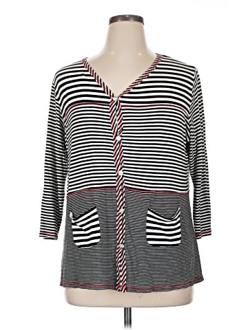 Parsley & Sage 3/4 Sleeve Button-Down Shirt (view 1)
