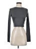 Shein Gray Long Sleeve T-Shirt Size 4 - photo 1