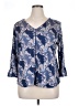 Assorted Brands 100% Polyester Blue 3/4 Sleeve Blouse Size XL - photo 1