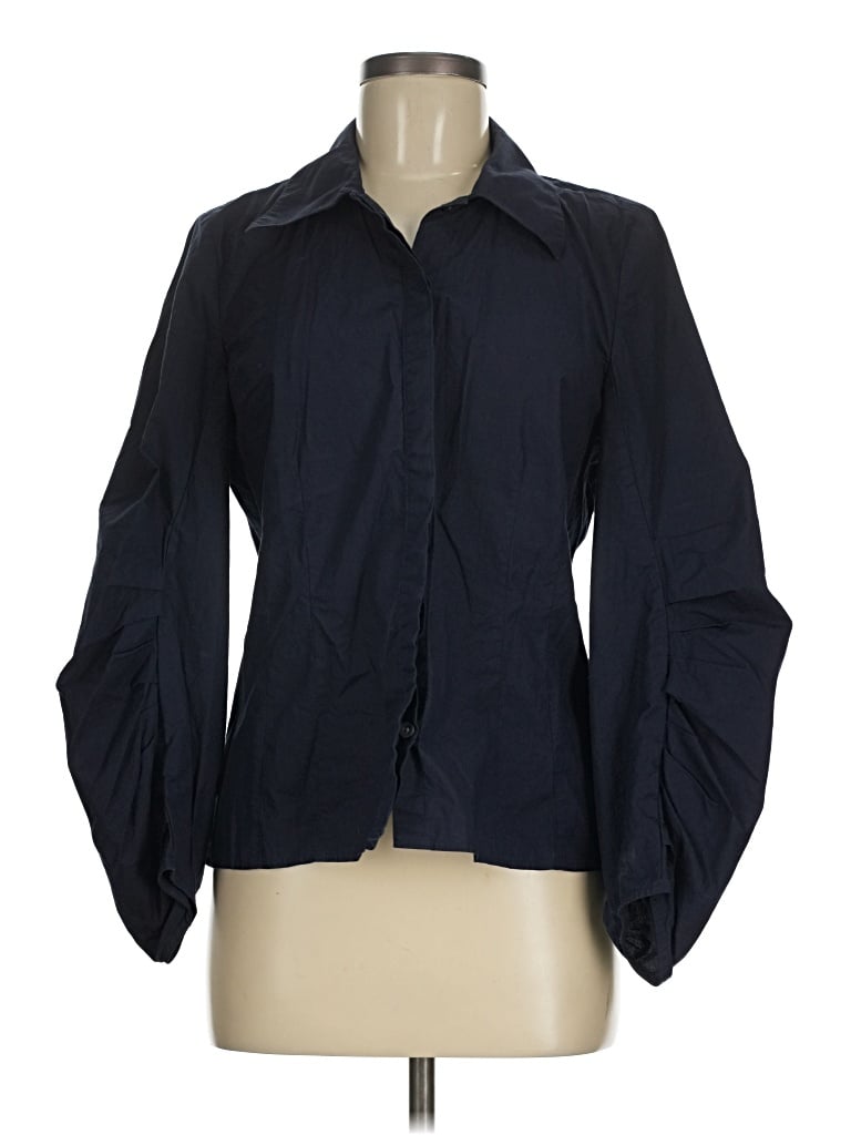 Pre-owned Br Standard 3/4 Sleeve Button Down Shirt In Black