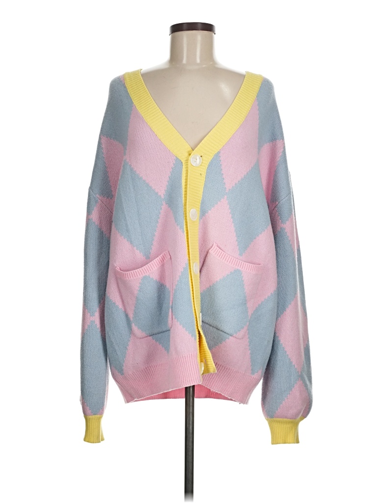 Pre-owned Assorted Brands Cardigan Sweater In Pink