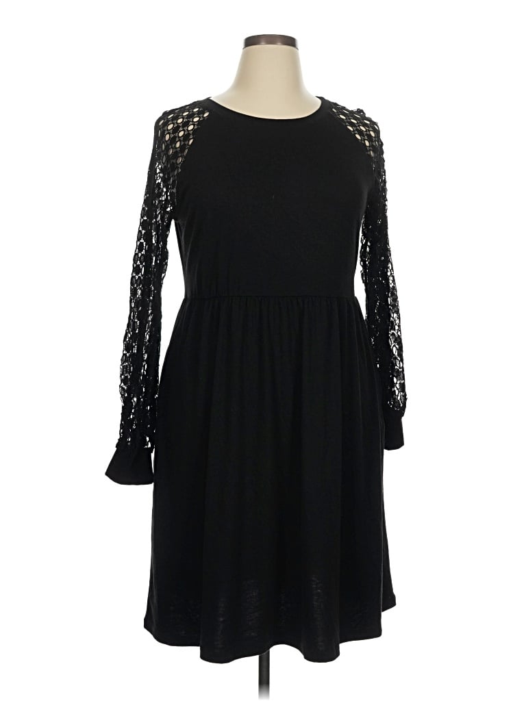 Pre-owned Unbranded Casual Dress In Black