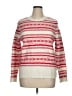 Croft & Barrow Print Red Pullover Sweater Size XL - photo 1