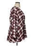 Torrid 100% Polyester Plaid Burgundy 3/4 Sleeve Blouse Size 1X Plus (1) - photo 4