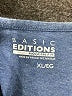 Basic Editions Blue 3/4 Sleeve T-Shirt Size XL - photo 7