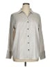 Maison d' Amelie Stripes Silver Long Sleeve Blouse Size XL - photo 1