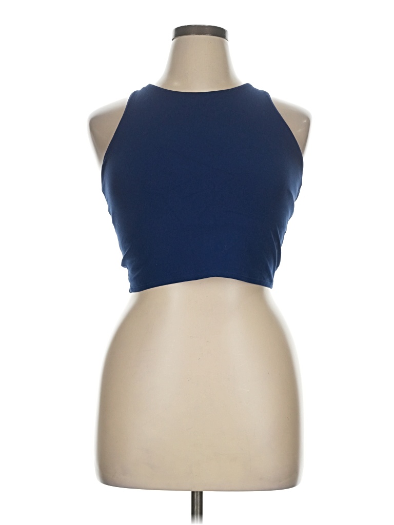 Pre-owned Athleta Tank Top Blue Halter Neckline Tops