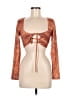 Shein Brown 3/4 Sleeve Top Size M - photo 1