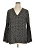 MICHAEL Michael Kors Black Long Sleeve Blouse Size XL - photo 1