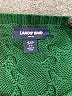 Lands' End 100% Cotton Chevron-herringbone Green Pullover Sweater Size S - photo 7