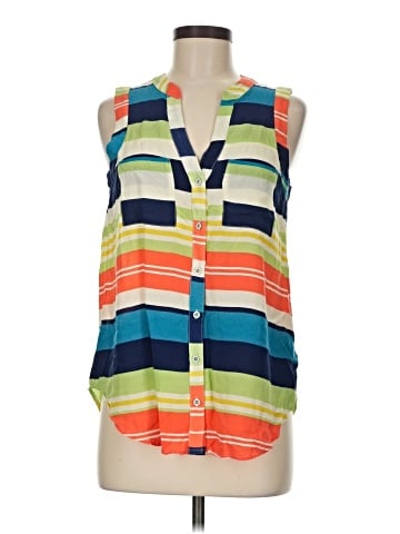 Maeve Sleeveless Button-Down Shirt (view 1)