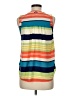 Maeve 100% Rayon Color Block Blue Sleeveless Button-Down Shirt Size 6 - photo 2