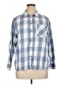 Time and Tru Checkered-gingham Blue Long Sleeve Button-Down Shirt Size XL - photo 1