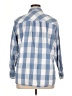 Time and Tru Checkered-gingham Blue Long Sleeve Button-Down Shirt Size XL - photo 2