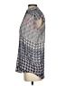CAbi Houndstooth Silver Short Sleeve Blouse Size XS - photo 5