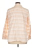 Talbots 100% Cotton Stripes Orange 3/4 Sleeve Button-Down Shirt Size 16w - photo 2