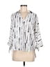 Ember 100% Polyester Silver 3/4 Sleeve Blouse Size M - photo 1