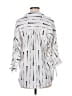 Ember 100% Polyester Silver 3/4 Sleeve Blouse Size M - photo 2
