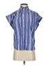 Madewell 100% Cotton Stripes Blue Sleeveless Button-Down Shirt Size XXS - photo 1