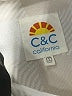 C&C California Checkered-gingham Ivory Long Sleeve Blouse Size M - photo 7
