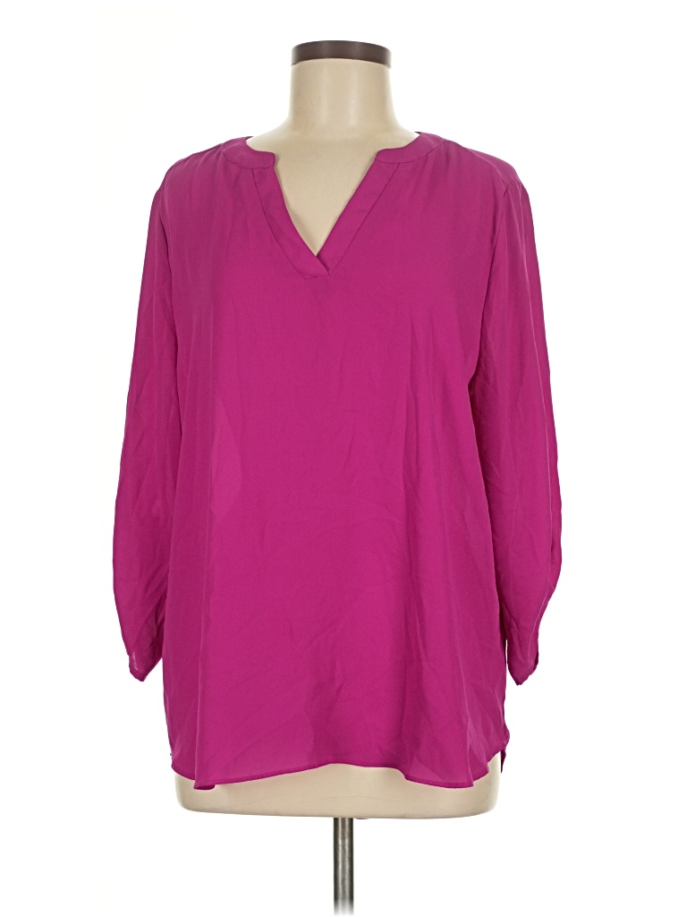 Pre-owned Chaus 3/4 Sleeve Blouse In Purple
