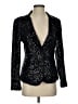 DKNY Solid Black Silk Blazer Size 2 - photo 1