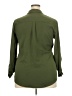 Faded Glory 100% Polyester Solid Green Long Sleeve Blouse Size 20 - photo 2