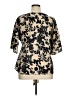 Tua 100% Polyester Black Tan Short Sleeve Blouse Size XL - photo 2